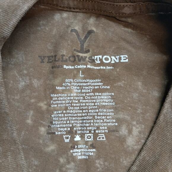 Yellowstone Dutton Ranch Men Graphic Cotton T-Shirt Brown - Picture 5 of 7